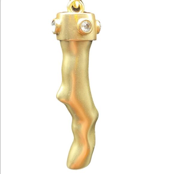 Chicos gold pendant with black and white crystals adjustable 18” -22” chain - Picture 3 of 9